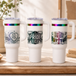 Rainbow Engraved Pride 40oz Tumblers